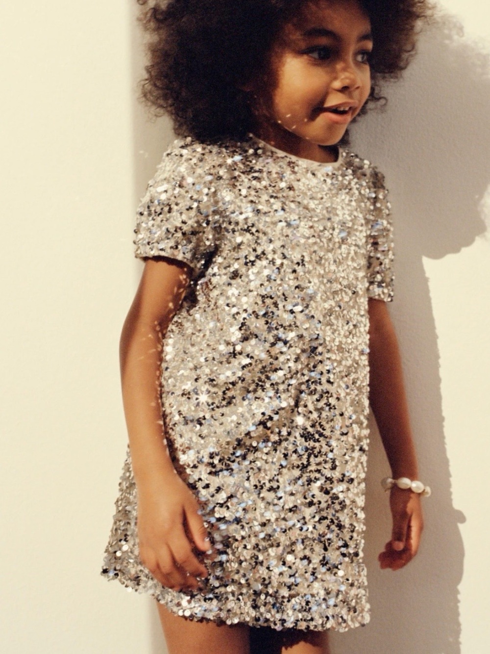 J.Crew Crewcuts girls' sequin puff-sleeve dress size 7